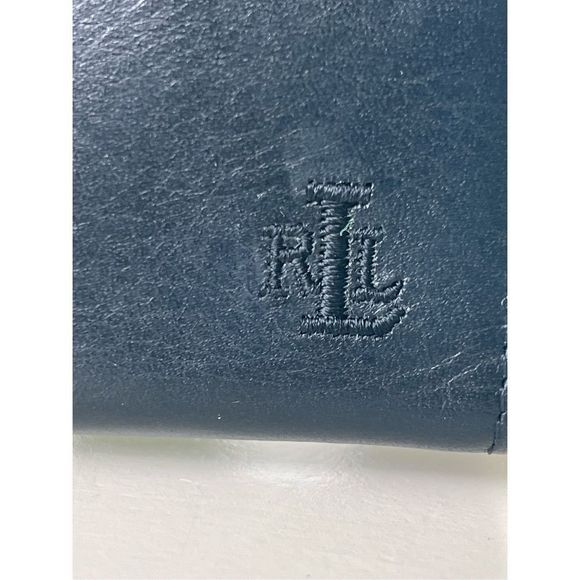 Ralph Lauren Black and Yellow Leather Wallet Clutch - Picture 3 of 8